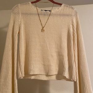 Bell Sleeve Cream Sweater